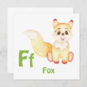 Fox personalisieren ABC: Buchstabe F - Ihren Namen (Vorne/Hinten)