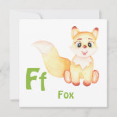Fox personalisieren ABC: Buchstabe F - Ihren Namen (Vorderseite)