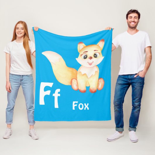 Fox personalisieren ABC: Buchstabe F - Ihren Namen Fleecedecke (Beispiel)