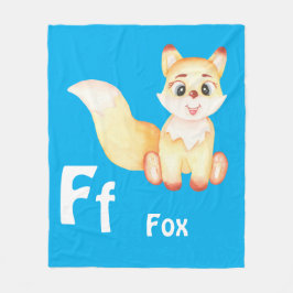 Fox personalisieren ABC: Buchstabe F - Ihren Namen Fleecedecke