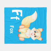 Fox personalisieren ABC: Buchstabe F - Ihren Namen Fleecedecke (Vorderseite (Horizontal))