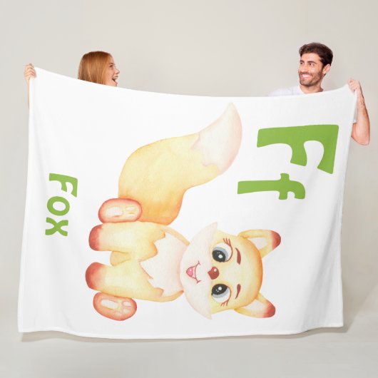 Fox personalisieren ABC: Buchstabe F - Ihren Namen Fleecedecke (Beispiel)