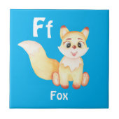 Fox personalisieren ABC: Buchstabe F - Ihren Namen Fliese (Vorderseite)