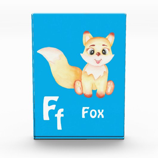 Fox personalisieren ABC: Buchstabe F - Ihren Namen Fotoblock (Vorderseite)