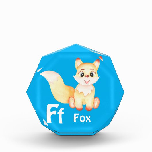 Fox personalisieren ABC: Buchstabe F - Ihren Namen Fotoblock (Vorderseite)