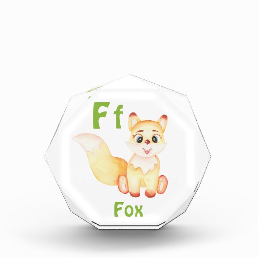 Fox personalisieren ABC: Buchstabe F - Ihren Namen Fotoblock (Vorderseite)