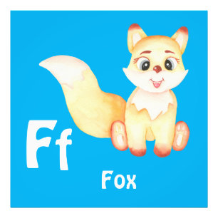 Fox personalisieren ABC: Buchstabe F - Ihren Namen Fotodruck