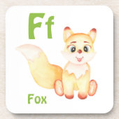 Fox personalisieren ABC: Buchstabe F - Ihren Namen Getränkeuntersetzer (Vorderseite)