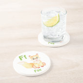 Fox personalisieren ABC: Buchstabe F - Ihren Namen Getränkeuntersetzer (Seite)