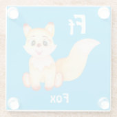 Fox personalisieren ABC: Buchstabe F - Ihren Namen Glasuntersetzer (Rückseite)