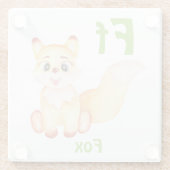 Fox personalisieren ABC: Buchstabe F - Ihren Namen Glasuntersetzer (Rückseite)
