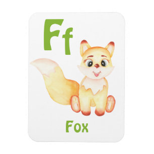 Fox personalisieren ABC: Buchstabe F - Ihren Namen Magnet