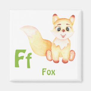 Fox personalisieren ABC: Buchstabe F - Ihren Namen Magnet