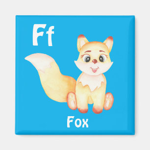 Fox personalisieren ABC: Buchstabe F - Ihren Namen Magnet
