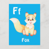 Fox personalisieren ABC: Buchstabe F - Ihren Namen Postkarte (Vorderseite)