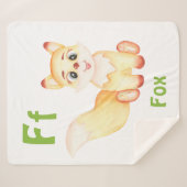 Fox personalisieren ABC: Buchstabe F - Ihren Namen Sherpadecke (Vorderseite (Horizontal))