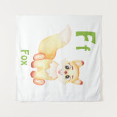 Fox personalisieren ABC: Buchstabe F - Ihren Namen Wandteppich (Vorderseite (Horizontal))