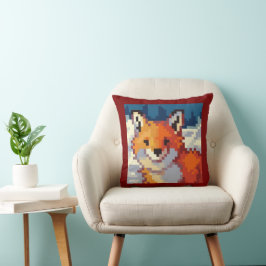 Fox, Pixel Art, pixelart Kissen