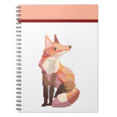 Fox, pixelart, Pixel Art Notizblock (Vorderseite)
