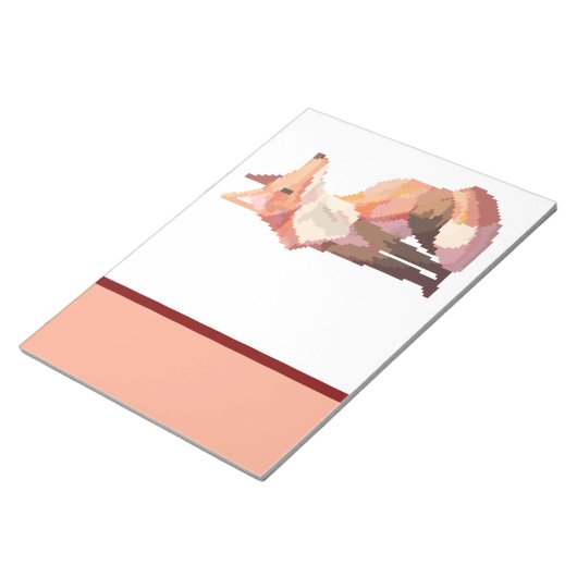 Fox, pixelart, Pixel Art Notizblock (angewinkelt)