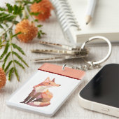 Fox, pixelart, Pixel Art Schlüsselanhänger (Vorderseite rechts)