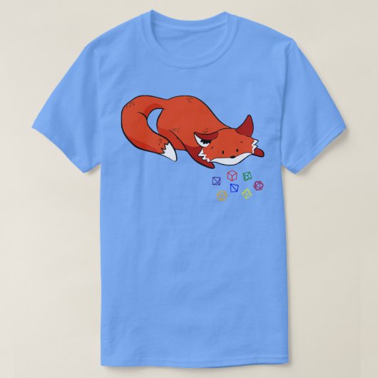 Fox Player mit Polyhedral Diät T-Shirt (Design vorne)