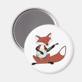 Fox Playing Banjo Magnet (Vorderseite/Rückseite)