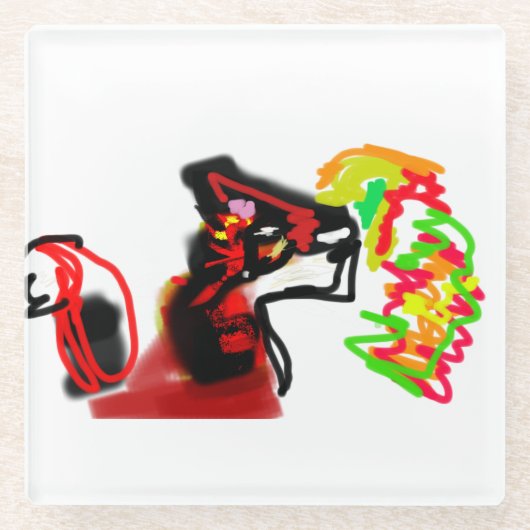 Fox playing now autumn  glasuntersetzer (Vorderseite)