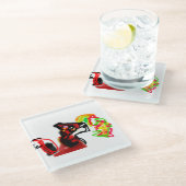 Fox playing now autumn  glasuntersetzer (Schrägansicht)