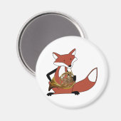 Fox Playing the French Horn Magnet (Vorderseite/Rückseite)
