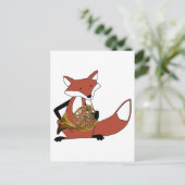 Fox Playing the French Horn Postkarte (Stehend Vorderseite)