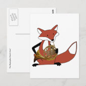 Fox Playing the French Horn Postkarte (Vorne/Hinten)
