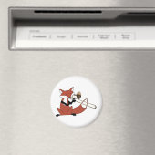 Fox Playing the Trombone Magnet (In Situ (Geschirrspüler))