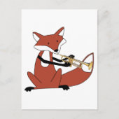 Fox Playing the Trumpet Postkarte (Vorderseite)