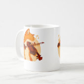 Fox Playing Violin Violinist Music Lover Kaffeetasse (Vorderseite Links)