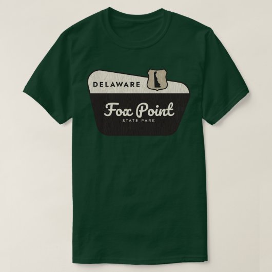 Fox Point Staat Park Delaware Willkommenszeichen T-Shirt (Design vorne)