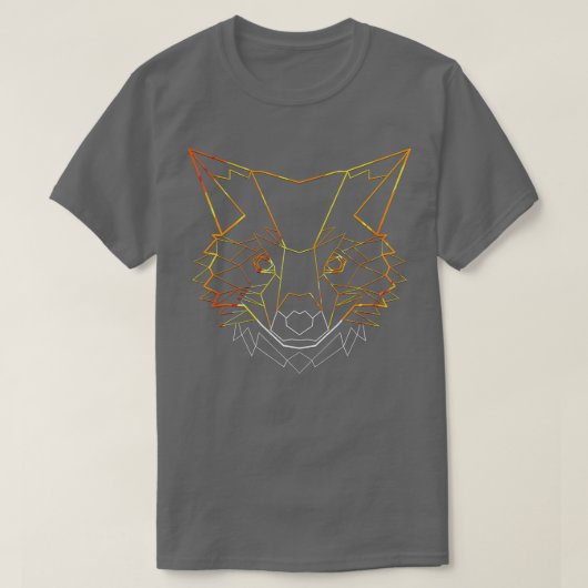 Fox Polygon Animal Foxes Gift T-Shirt (Design vorne)