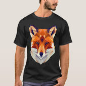 Fox Polygon Wild Animal Wildlife Zookeeper Geomet T-Shirt (Vorderseite)