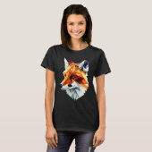 Fox Polygon Wild Animal  Wildlife Zookeeper Geomet T-Shirt (Vorne ganz)