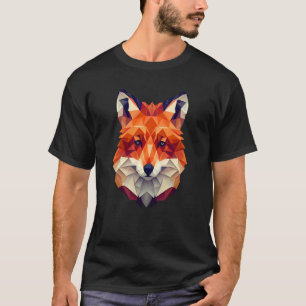 Fox Polygon Wild Animal Wildlife Zookeeper Geometr T-Shirt