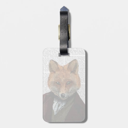 Fox Portrait 2 Gepäckanhänger (Rückseite vertikal)