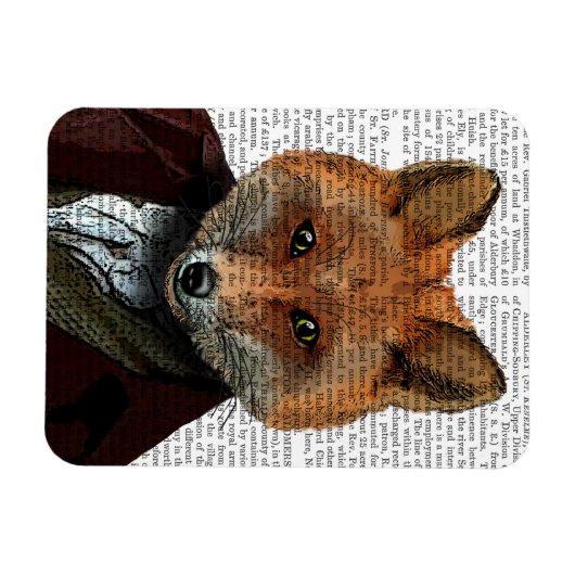 Fox Portrait 2 Magnet (Horizontal)