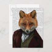 Fox Portrait 2 Postkarte (Vorne/Hinten)