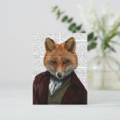 Fox Portrait 2 Postkarte (Stehend Vorderseite)