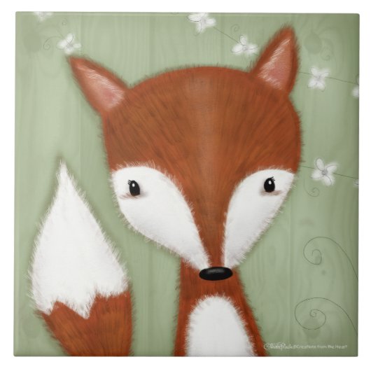 Fox Portrait Fliese (Vorderseite)