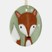 Fox Portrait Keramik Ornament (Rechts)
