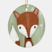 Fox Portrait Keramik Ornament (Links)