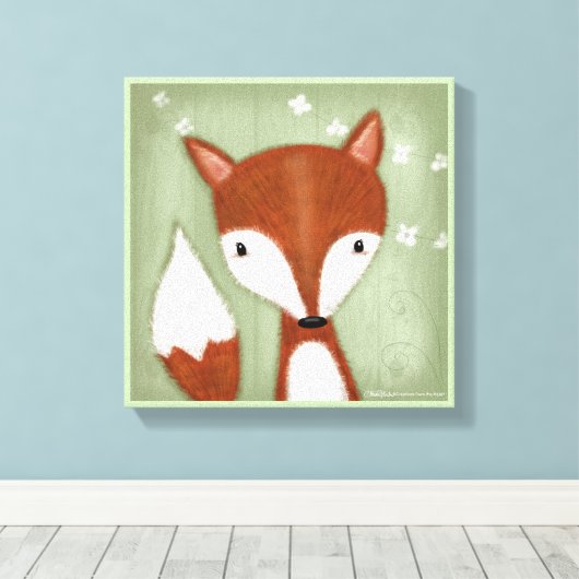 Fox Portrait Leinwanddruck (Insitu (Holzboden))