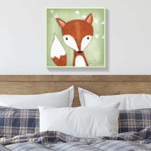 Fox Portrait Leinwanddruck (Insitu (Schlafzimmer))