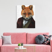 Fox Portrait Leinwanddruck (Insitu (Wohnzimmer))